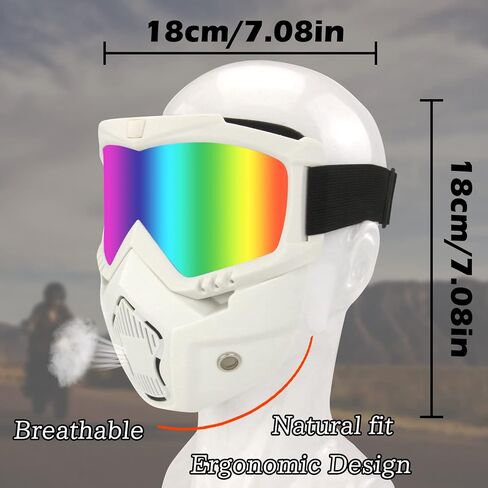 EKIND Tactical Mask with Removable Face Mask Compatible for Nerf Elite Toy Gun Game Rival Ball (White) in Kuwait