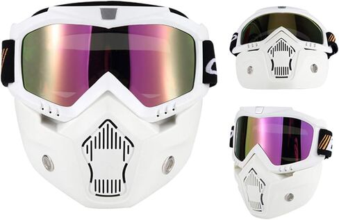 EKIND Tactical Mask with Removable Face Mask Compatible for Nerf Elite Toy Gun Game Rival Ball (White) in Kuwait