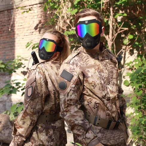 EKIND Tactical Mask with Removable Face Mask Compatible for Nerf Elite Toy Gun Game Rival Ball (White) in Kuwait