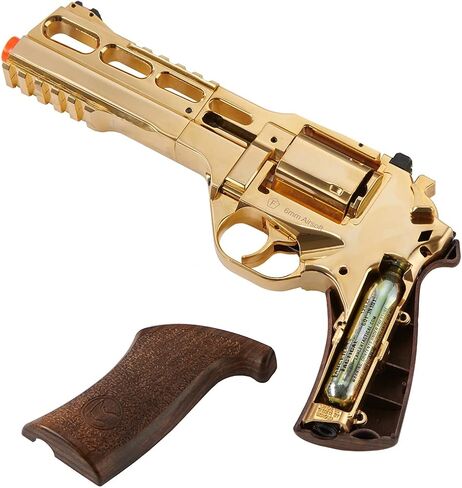 Lancer Tactical CoBranding Bo Manufacturer Chiappa Rhino Revolver 50DS .357 Magnum Style Airsoft Pistol Gold 330 FPS- Limited Edition in Saudi Arabia