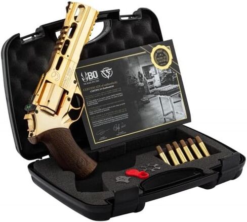 Lancer Tactical CoBranding Bo Manufacturer Chiappa Rhino Revolver 50DS .357 Magnum Style Airsoft Pistol Gold 330 FPS- Limited Edition in Saudi Arabia