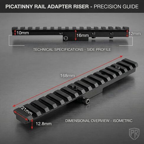 Combo of 1" Diameter Low Profile Rifle Scope Rings Picatinny Mount System with M38, M39 and M44/Mosin Nagant 91/30 Scope Mount Picatinny Rail (Rail Only) in Saudi Arabia