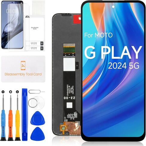 for Motorola Moto G Play 5G 2024 LCD Screen Replacement for Moto G Play 5G 2024 LCD Display 6.5" XT2413-1 XT2413-2 XT2413 Touch Screen Digitizer Assembly with Repair Tools in Saudi Arabia
