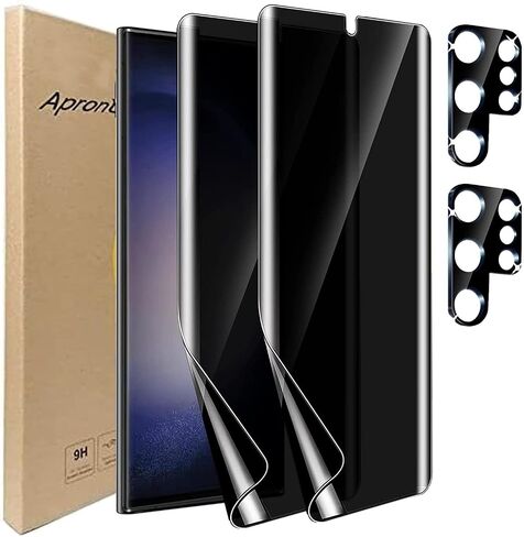 2 Pack for Samsung Galaxy S24 Ultra Screen Protector Privacy Film [Not Glass] 6.8 inch, Easilier Fingerprint Unlock, Anti-Spy Flexible,Full Coverage，Anti-Scratch Shock-Resistant in Saudi Arabia