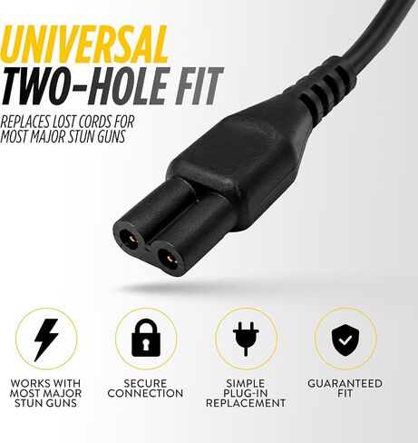 Stun Gun Charger Cord, Quick-Charge Compatible, Expandable to 15" in Saudi Arabia