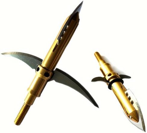 Crossbow Mechanical Broadheads 100 Grain, 2" Cut 2 Blade 6 Pack in Kuwait