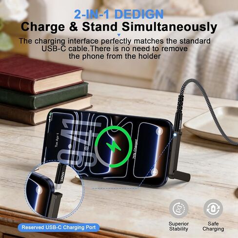 240W USB-C 90°Degree Invisible Phone Stand with USB C Adapter 2Pack in Kuwait