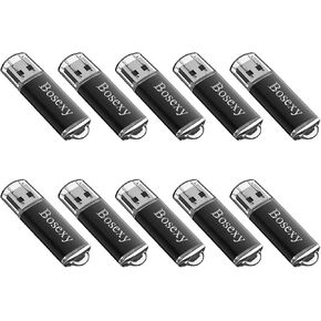 محرك أقراص فلاش 8 جيجابايت، 10 عبوات من محرك الإبهام Bosexy، محرك أقراص USB كبير الحجم مع مؤشر LED باللون الأسود in Kuwait