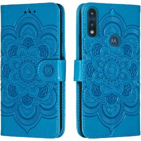 Wallet Case for Motorola Moto E, Card Holder, Blue in Saudi Arabia