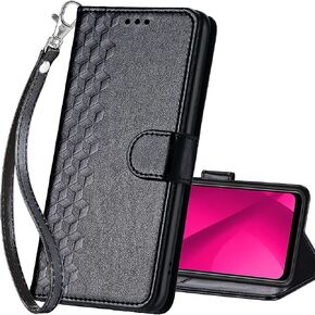 for T-Mobile Revvl 7 5G Wallet case, Blue-Butterfly in Saudi Arabia