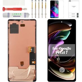 OLED for Google Pixel 7 Screen Replacement for Google Pixel 7 Display Digitizer for Pixel 7 GVU6C LCD Touch Screen Assembly with Frame GQML3 GO3Z5 Black (with Fingerprint Function) in Saudi Arabia