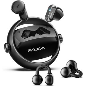 2 in 1 Clip on Open Ear Headphones Wireless Earbuds, 0 Delay Bluetooth 6.0, Ultra-long 140H Play, Auto L-R Recognition Touch Control, Hybrid Noise Reduction for Work Fitness Daily Use, Ctbuds Black in Kuwait