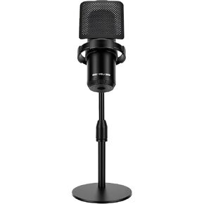 USB Condenser Microphone with Real Time Gain Control and RGB Light for Streaming PC and Gaming Setup in Saudi Arabia
