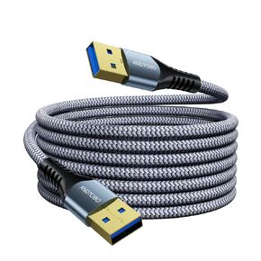 ANDTOBO USB 3.0 A to A Male Cable, USB 3.0 Male to Male Extension Cable Double End USB Cord Compatible with Hard Drive Enclosures DVD Player Laptop Cooler- Grey, 3.3FT in Saudi Arabia