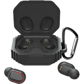 TOPTECH Blast BA-33 Wireless Earbuds, Bluetooth 5.4 True Wireless Earbuds with Microphone, 8mm Dual-Woofer Drivers, Voice Assistant, Button Controls & Portable Clip-On Charging Case,Grey in Kuwait