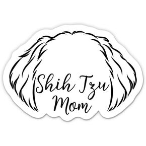 Shih Tzu Dog Mom Sticker, 3 in in Saudi Arabia