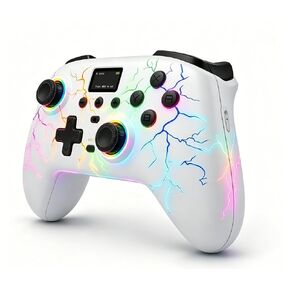 Exilapsire Wireless Game Controller with Touch Panel | Works for PC/Switch/Switch 2/iOS/Android, Hall Effect Joystick & Trigger, RGB Illumination, Customizable Buttons，Sleek Black in Kuwait