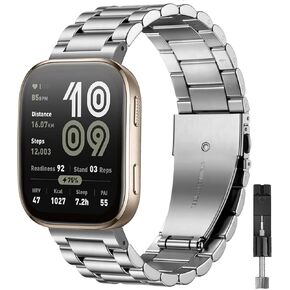 22mm Metal Watch Bands Compatible with Amazfit Bip 6/Bip 5,Stainless Steel Straps Wristband for Amazfit GTR 4/ GTR 3 Pro/GTR 3/GTR 2/GTR 2e/GTR 47mm/Balance 2/Cheetah Men Women in Saudi Arabia