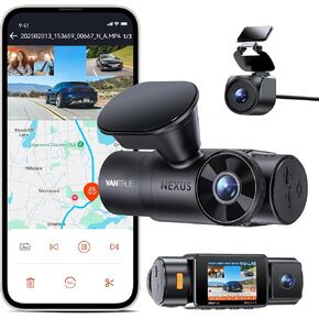 Vantrue N4S 3 Channel Dash Cam Front and Rear Inside in Saudi Arabia