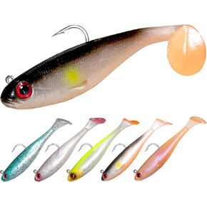 Soft Fishing Lures for Bass Fishing:Pre-Gigged Swim Baits for Saltwater or Freshwater.Soft Plastic Fishing Accessories. in Saudi Arabia