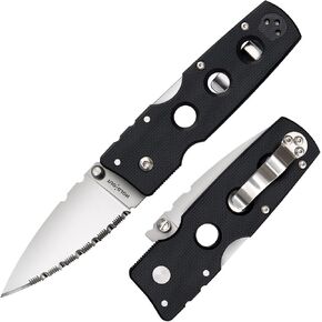 Cold Steel Hold Out 3" S35VN Ultra-Sharp Blade 4" G-10 Handle Everyday Carry Pocket Folding Knife w/Tri-Ad Lock, Pocket Clip in Saudi Arabia