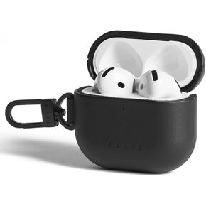 حافظة جلدية Mujjo Echelon لأجهزة AirPods Pro (الجيل الثالث) - متوافقة مع الشحن اللاسلكي - تصميم متين وفاخر - ملاءمة آمنة - جلد فاخر - أزرق بازلتي in Kuwait