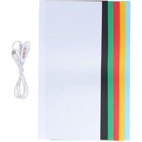 صندوق إضاءة صغير قابل للطي للتصوير الفوتوغرافي، صندوق استوديو صور LED مع 6 خلفيات، خيمة محمولة تعمل بمنفذ USB لتصوير منتجات المجوهرات in Kuwait