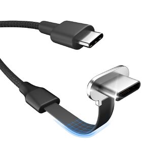 DbillionDa USB C to USB C Cable, 60W PD Charging (2-Pack, 1 ft), 90 Degree. in Saudi Arabia