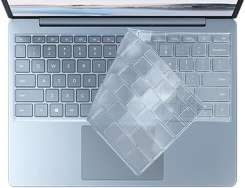 Keyboard Protective Skin Cover Compatible with 2021 2020 Microsoft Surface Laptop Go 12.4" & Surface Laptop Go 2 2022 Release, 2023 Surface Laptop Go 3 (Not Compatible with Surface go 10.5") - Clear in Saudi Arabia