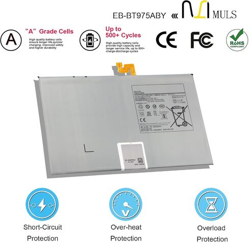 MULS EB-BT975ABY Tablet Battery for Samsung Galaxy Tab 12.4" S7 FE SM-T733 in Saudi Arabia