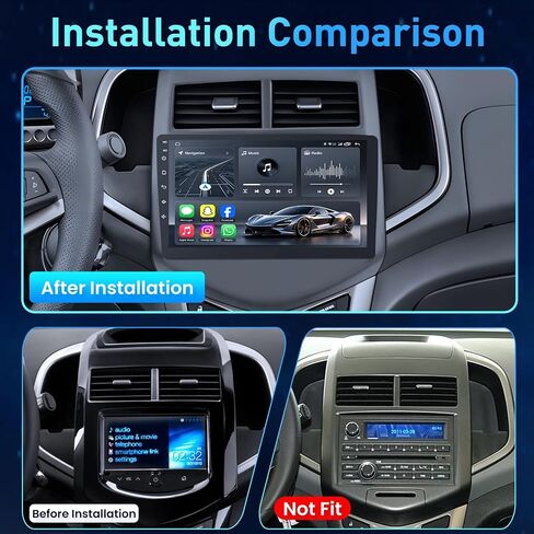 4+64GB Android 15 Car Radio for 2012-2016 Chevy Aveo Sonic: 8Core Head Unit in Saudi Arabia