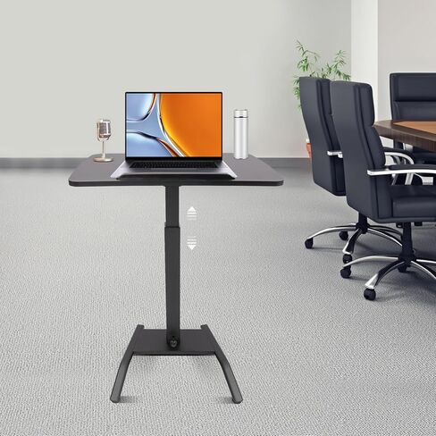 Adjustable Rolling Laptop Desk with Pedal for Standing Home Office in Saudi Arabia