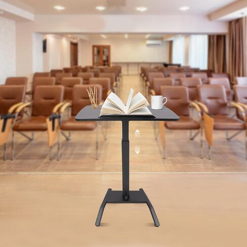 Adjustable Rolling Laptop Desk with Pedal for Standing Home Office in Saudi Arabia