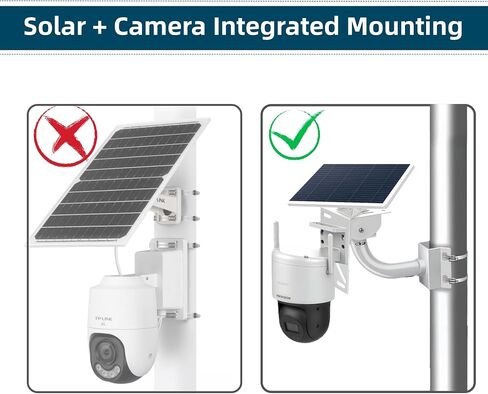 Security Camera Solar Panel Mount, 2-in-1 Aluminum Alloy Bracket for Corner & Pole, Heavy Duty Waterproof Rust-Proof Mount Kit for CCTV Dome/IP Cameras, Indoor/Outdoor Use in Saudi Arabia