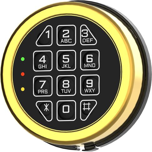 Electronic Gun Safe Lock Replacement Keypad with Solenoid Lock - Gold in Saudi Arabia