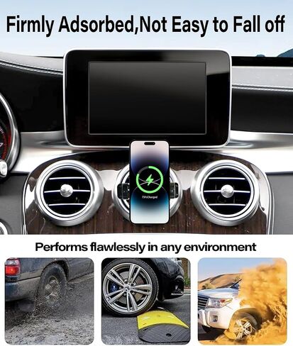 Car Phone Holder for Mercedes Benz C-Class E-Class S-Class B-Class A-Class GLC/GLE/GLS/GLB/GLA-Class 2016-2025 Accessories 15W Fast Wireless Charger Cell Phone Mount 360° Rotation in Saudi Arabia