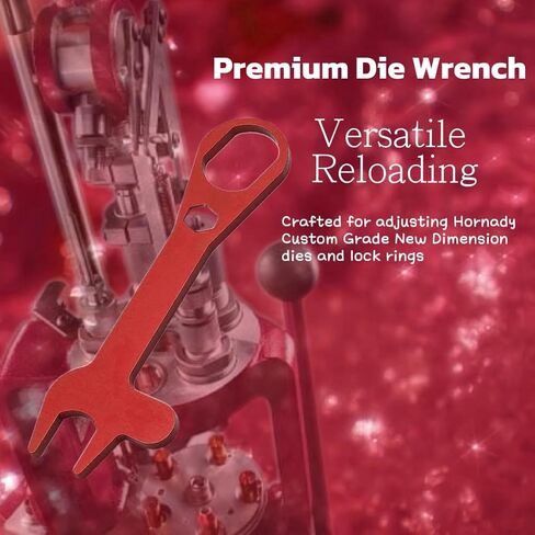 Deluxe Die Wrench for Hornady Lock N Load 396495, Wrench for 3/4 inch Die Flats, 1/2 inch Spindle Lock, 1-1/8 inch Split Lock Rings (Original Red) in Saudi Arabia