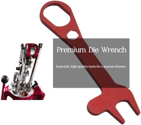 Deluxe Die Wrench for Hornady Lock N Load 396495, Wrench for 3/4 inch Die Flats, 1/2 inch Spindle Lock, 1-1/8 inch Split Lock Rings (Original Red) in Saudi Arabia