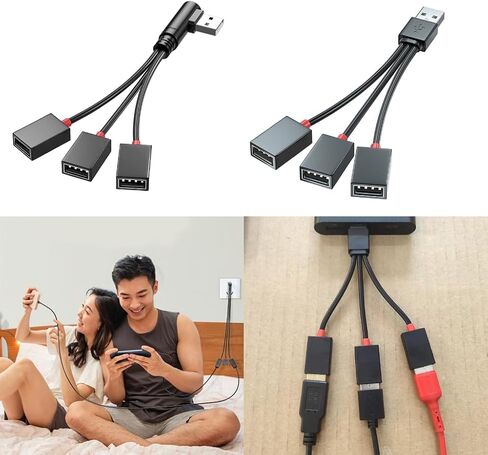USB Power Splitter 1 Male to 3 Female USB 2.0 Adapter 1 to 3 USB Splitter USB Extension Cable USB for Charging in Saudi Arabia
