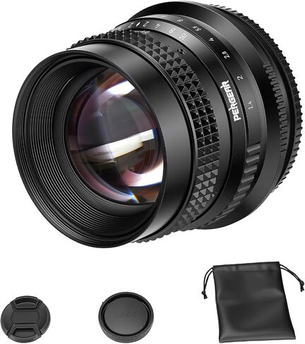 Pergear 50mm F1.4 Full Frame Manual Focus Lens for L Mount Cameras,Silver in Saudi Arabia