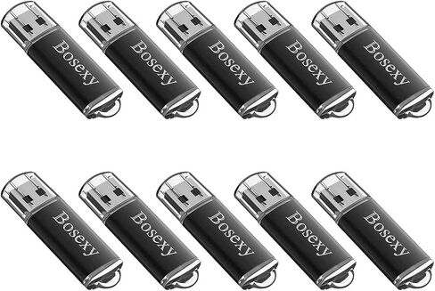 محرك أقراص فلاش 8 جيجابايت، 10 عبوات من محرك الإبهام Bosexy، محرك أقراص USB كبير الحجم مع مؤشر LED باللون الأسود in Kuwait
