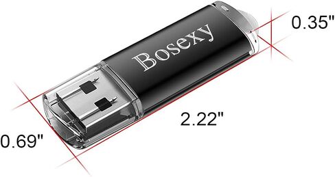 محرك أقراص فلاش 8 جيجابايت، 10 عبوات من محرك الإبهام Bosexy، محرك أقراص USB كبير الحجم مع مؤشر LED باللون الأسود in Kuwait