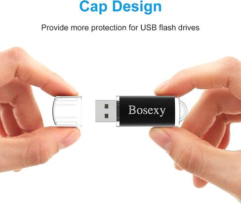 محرك أقراص فلاش 8 جيجابايت، 10 عبوات من محرك الإبهام Bosexy، محرك أقراص USB كبير الحجم مع مؤشر LED باللون الأسود in Kuwait