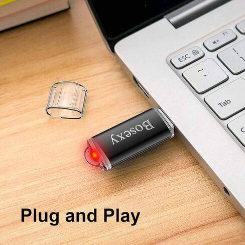محرك أقراص فلاش 8 جيجابايت، 10 عبوات من محرك الإبهام Bosexy، محرك أقراص USB كبير الحجم مع مؤشر LED باللون الأسود in Kuwait
