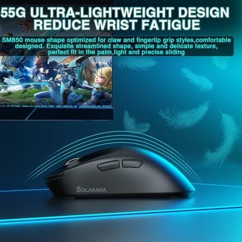 LEOBOG A98 Wireless Mechanical Keyboard and Mouse Combo, RGB Backlit Rechargeable 8000mAh Battery, Creamy Keyboard with Number Pad+ 2400DPI Mice, Programmable Keyboard Mouse with Software for PC Gamer in Kuwait