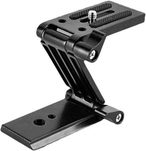 Z Shape Folding Tripod Head Bracket for DSLR Camera, Black in Saudi Arabia