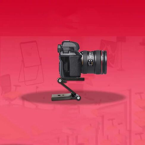 Z Shape Folding Tripod Head Bracket for DSLR Camera, Black in Saudi Arabia
