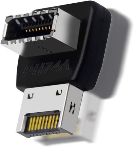 Right Angle USB 3.1 Type-E Adapter, 90 Degree Rotating Elbow USB 3.1 E Plug Converter, with Computer Motherboard Shell PH74A in Saudi Arabia