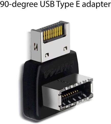 Right Angle USB 3.1 Type-E Adapter, 90 Degree Rotating Elbow USB 3.1 E Plug Converter, with Computer Motherboard Shell PH74A in Saudi Arabia