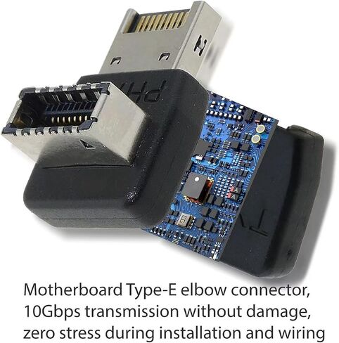 Right Angle USB 3.1 Type-E Adapter, 90 Degree Rotating Elbow USB 3.1 E Plug Converter, with Computer Motherboard Shell PH74A in Saudi Arabia